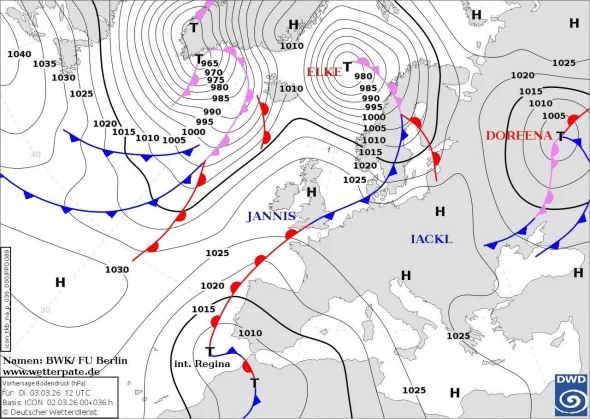 Циклон Doreena принесе кардинальну зміну погоди